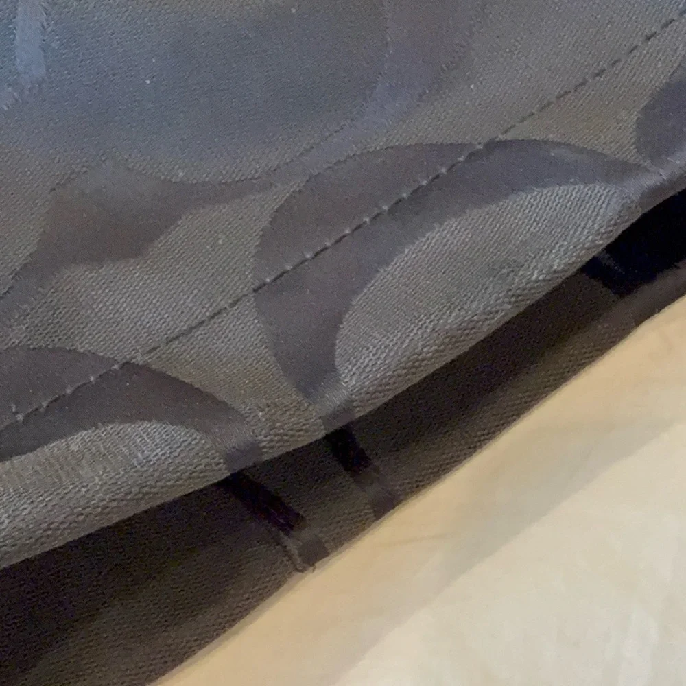 Coach Signature Black Canvas Shoulder Hobo with Silver Hardware - Picture 12 of 12